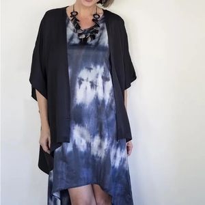 NWT - Gray and Blue Tie Dye Dress - Lily Dress Size Medium (#40)